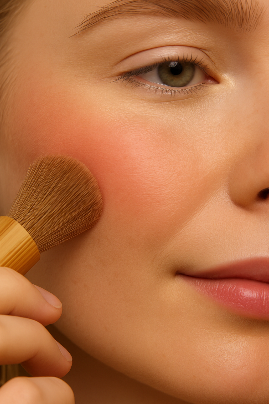 Raw Tide Loose Powder Mineral Blush in Just Peachy shade